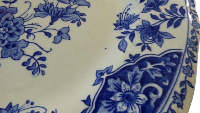 Assiette creuse Gien Décor Delft oiseau bleu - Bon état - Photo 11